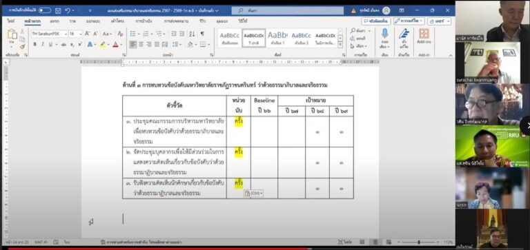 การประชุมคณะกรรมการธรรมาธิบาลและจริยธรรม ครั้งที่ 2/2567